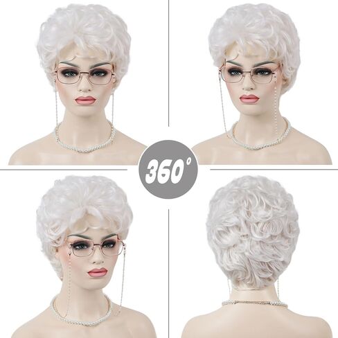 مجموعة من 5 قطع من باروكة السيدة روبر وإكسسواراتها، شعر مستعار أحمر برتقالي لزي سيدة الأرض، شعر مستعار صناعي مقاوم للحرارة من آني من أجل متعة حفلات الهالوين in Kuwait