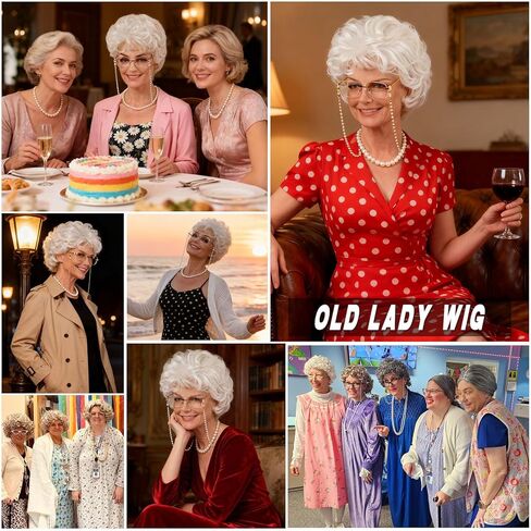 مجموعة من 5 قطع من باروكة السيدة روبر وإكسسواراتها، شعر مستعار أحمر برتقالي لزي سيدة الأرض، شعر مستعار صناعي مقاوم للحرارة من آني من أجل متعة حفلات الهالوين in Kuwait