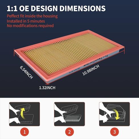 CA4309 Engine Air Filter, Compatible with Nissan Maxima,Altima, Murano, Quest,Infiniti QX60,G35,FX35,Subaru Impreza, Forester,Baja,Legacy,Isuzu Pickup,Saab 9-2X in Saudi Arabia
