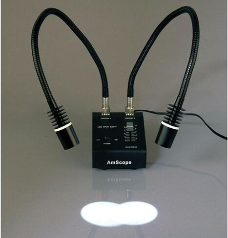 AmScope LED-6W-UV365 مصباح LED قوي 6 وات برقبة أوزة مزدوجة UV-365 in Saudi Arabia