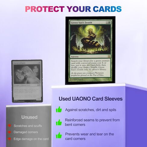 MTG Card Sleeves 100ct - Forest - Art Card Sleeves Deck Protector, Clear Front & Matte Textured Back, Sleeves for Magic The Gathering, Basic Lands Series in Kuwait