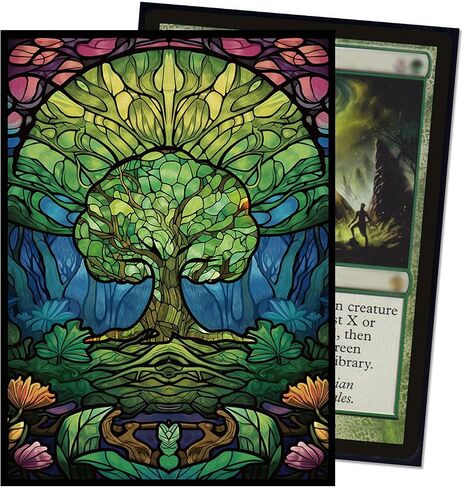 MTG Card Sleeves 100ct - Forest - Art Card Sleeves Deck Protector, Clear Front & Matte Textured Back, Sleeves for Magic The Gathering, Basic Lands Series in Kuwait