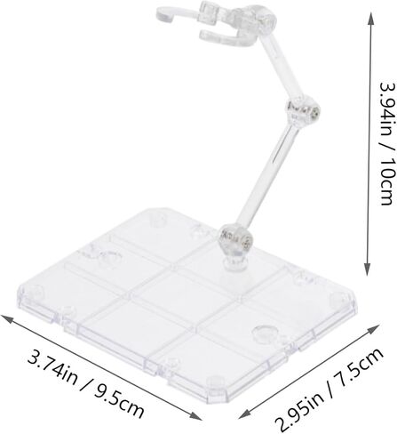 Baluue Action Figure Stand with Model Clear Toy Doll Holder Figurine Model Display Rack（Yellow in Saudi Arabia