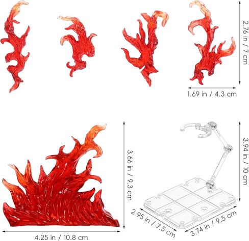 حامل شخصيات الحركة من توياندونا - حامل عرض شخصيات الحركة وقاعدة نموذج الدمية مع تأثيرات نار حمراء in Saudi Arabia