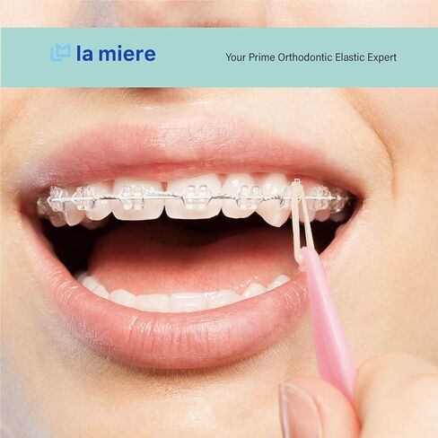 LA MIERE Non Latex 300 pcs 3/16inch Medium Intraoral Elastic Bands, Orthodontic Elastics non- Latex Dental Rubber Bands Made in USA (3/16inch 4.7mm, Medium 4.5oz) in Saudi Arabia