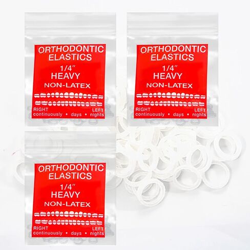 LA MIERE Non Latex 300 pcs 3/16inch Medium Intraoral Elastic Bands, Orthodontic Elastics non- Latex Dental Rubber Bands Made in USA (3/16inch 4.7mm, Medium 4.5oz) in Saudi Arabia