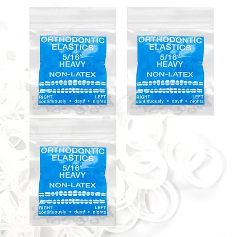 LA MIERE Non Latex 300 pcs 3/16inch Medium Intraoral Elastic Bands, Orthodontic Elastics non- Latex Dental Rubber Bands Made in USA (3/16inch 4.7mm, Medium 4.5oz) in Saudi Arabia