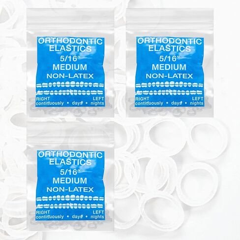 LA MIERE Non Latex 300 pcs 3/16inch Medium Intraoral Elastic Bands, Orthodontic Elastics non- Latex Dental Rubber Bands Made in USA (3/16inch 4.7mm, Medium 4.5oz) in Saudi Arabia