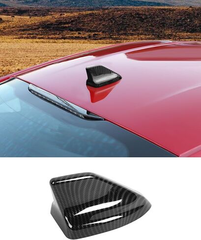 Carbon Fiber Shark Fin Shape Roof Antenna Cover Decor Trim for Ford Mustang 2024+ in Saudi Arabia