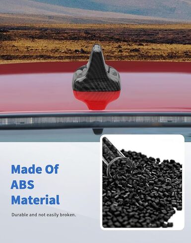 Carbon Fiber Shark Fin Shape Roof Antenna Cover Decor Trim for Ford Mustang 2024+ in Saudi Arabia