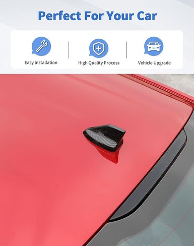 Carbon Fiber Shark Fin Shape Roof Antenna Cover Decor Trim for Ford Mustang 2024+ in Saudi Arabia