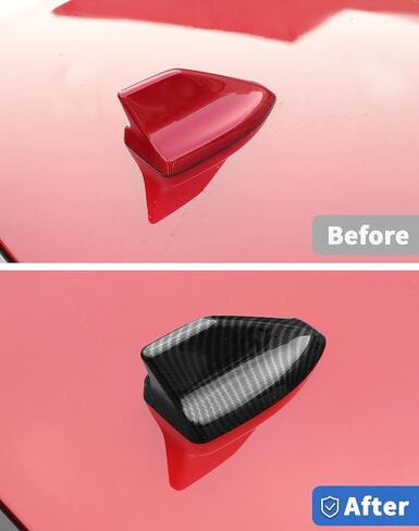 Carbon Fiber Shark Fin Shape Roof Antenna Cover Decor Trim for Ford Mustang 2024+ in Saudi Arabia