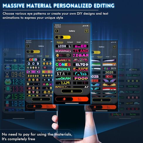 قطعتان من أضواء عيون الشيطان للسيارات، عيون LED قابلة للبرمجة مقاس 23.62 × 4.72 بوصة للزجاج الأمامي للسيارة/الشاحنة، لوحة شاشة عرض LED مرنة لنافذة السيارة، شاشة ناعمة لمصباح العين الديناميكي الذكي الملون in Kuwait