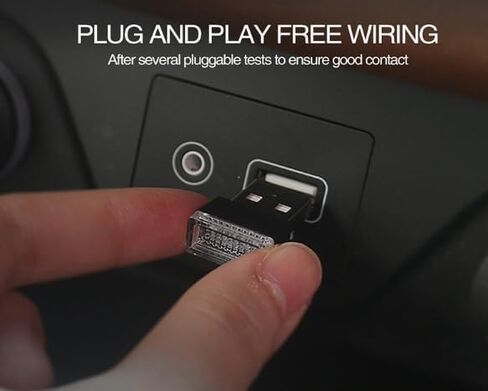 4 عبوات USB LED للسيارة، إضاءة ليلية مزخرفة تعمل بمنفذ USB، طقم جو تلقائي سهل التركيب، مناسب لمعظم المركبات (أزرق ثلجي) in Saudi Arabia