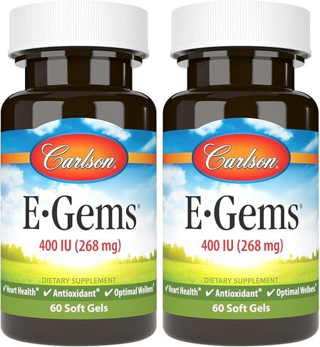 Carlson Labs E-Gems فيتامين E الطبيعي، 400 وحدة دولية، 60 كبسولة هلامية in Saudi Arabia