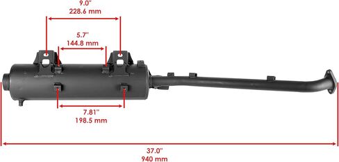 Caltric Muffler with Gasket Compatible with Kawasaki Brute Force 650 Kvf650 4X4I Injector 2006-2013 in Saudi Arabia