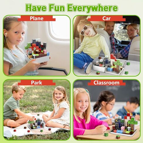 70 قطعة من مكعبات البناء المغناطيسية ألعاب السفر للأطفال من سن 4 إلى 8 سنوات، كتل مغناطيسية صغيرة لبوابة الغابات مع علبة حديدية، مجموعة مكعبات مغناطيسية محمولة لتعليم العلوم والتكنولوجيا والهندسة والرياضيات للأطفال الصغار من الأولاد والبنات من عمر 3 سنوات in Kuwait