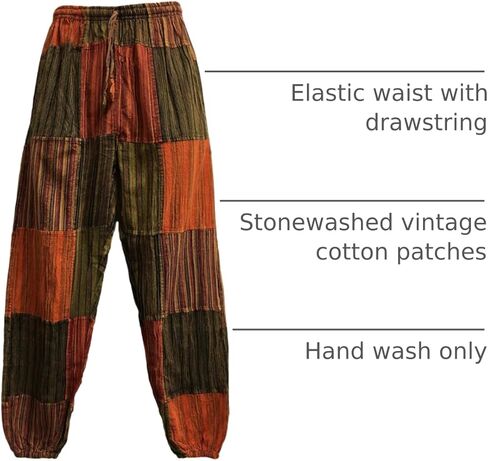 Men's Bohemian Vintage Hippie Alibaba Yoga Patchwork Harem Pants in Saudi Arabia