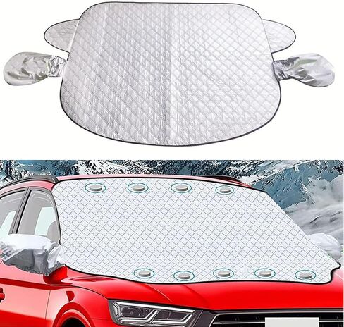 غطاء ثلجي للزجاج الأمامي للسيارة Hyundai Santa Cruz 2022-2025، غطاء نافذة مغناطيسي للزجاج الأمامي للشتاء، غطاء نافذة درع الصقيع، ملحقات خارجية مقاومة للرياح والمطر والشمس، B/157 * 126 سم in Saudi Arabia