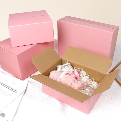 Pink Shipping Boxes Medium 10x7x6 Inches, 30 Pack Corrugated Cardboard Boxes for Packaging Small Business Mailing in Kuwait
