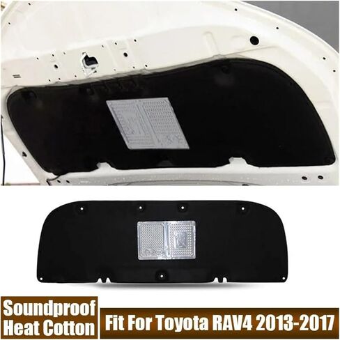 Car Accessories Hood Engine Soundproof Heat Insulation Cotton Pad，Compatible With Toyota RAV4 2013-2017 Aluminum Foil Soundproof Mat Cover in Saudi Arabia