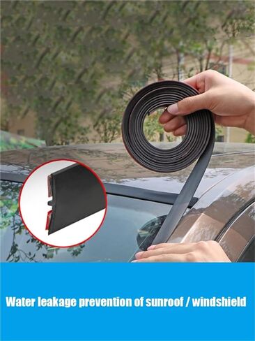 Car Rubber Seal Strips Noise Insulation Auto Seal Protector Sticker Waterproof Window Edge Windshield Roof Sealing Strip(14x22mm) in Saudi Arabia
