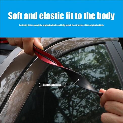 Car Rubber Seal Strips Noise Insulation Auto Seal Protector Sticker Waterproof Window Edge Windshield Roof Sealing Strip(14x22mm) in Saudi Arabia