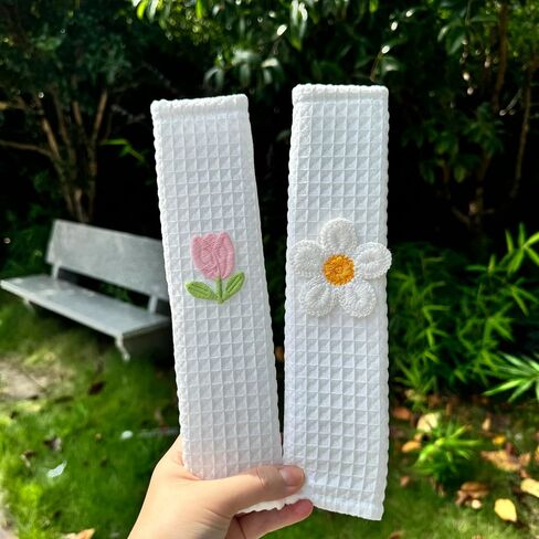 Cute Flowers Car Seat Belt Cover, Soft Seatbelt Cushion Pads, Shoulder Strap Protector, Car Accessories, Four Seasons Universal (2, Tulip) in Saudi Arabia