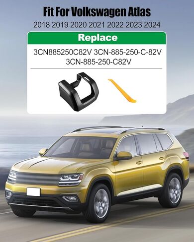 Passenger Side Seat Belt Cover Fit for Volkswagen Atlas 2018-2024, Belt Cover Seat Trim Replace 3CN885250C82V 3CN-885-250-C-82V 3CN-885-250-C82V in Saudi Arabia