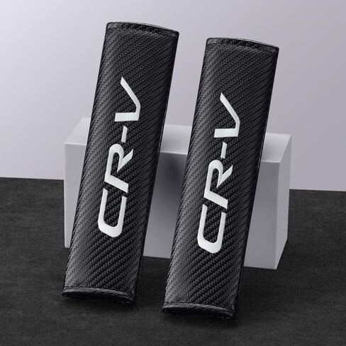 قطعتان من وسائد حزام مقعد السيارة وسادة الكتف من ألياف الكربون السوداء الناعمة المتوافقة مع CRV (C1) in Saudi Arabia