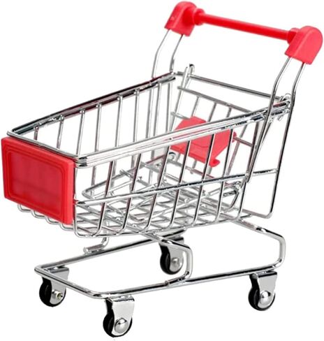 Mini Shopping Cart Ornament, Supermarket Handcart Shopping Utility Cart Mode Storage Toy in Saudi Arabia