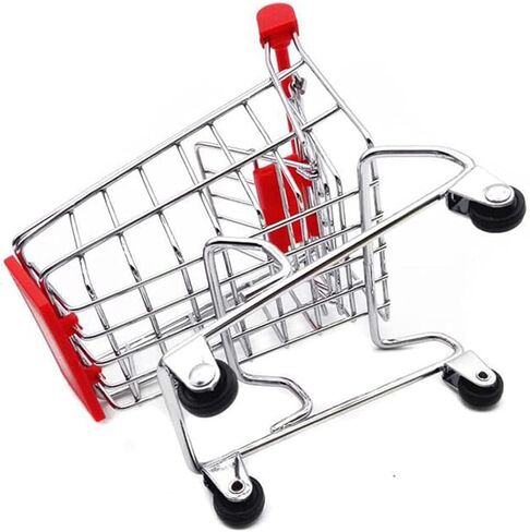 Mini Shopping Cart Ornament, Supermarket Handcart Shopping Utility Cart Mode Storage Toy in Saudi Arabia