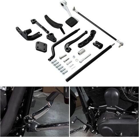 TCT-MOTORPARTS التحكم الأمامي القياسي مناسب لدراجة Harley Dyna Street Bob Low Rider Wide Glide FXDWG 2006-2017 أسود in Saudi Arabia