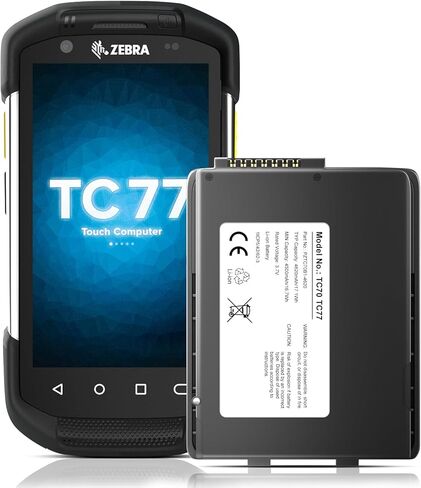 Replacement Battery for Zebra for Symbol TC77 TC70 TC75 TC72 TC70X TC75EK TC75AH TC75GK TC700H TC700K TC77HL TC75x TC720L TC75FK Handheld Barcode Scanner BTRY-TC7X-46MPP-01 / BT-000318 in Saudi Arabia