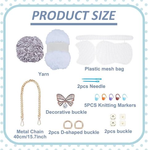 FREEBLOSS DIY Plastic Canvas Bag Kit Mesh Plastic Canvas Sheets for Bag Making Crafting Handbag Accessories for Embroidery in Saudi Arabia