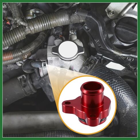 تركيب خرطوم المياه Motoforti 11537541992 - مشبك تركيب خرطوم تبريد محرك السيارة - لسيارة BMW 328i 335i 2007-2016 من الألومنيوم الأحمر مع مشبك - مجموعة واحدة تدوم طويلاً in Saudi Arabia