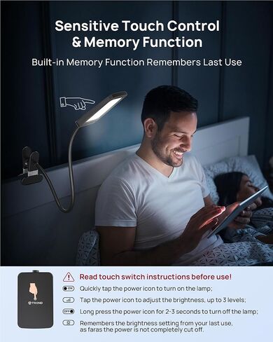 مصباح مكتب LED مع مشبك من تروند، 1000 لومن فائق السطوع 3 مستويات ضوء مكتب خافت 6000 كلفن ضوء نهاري، مشبك معقوفة مرن طويل للغاية على الضوء، مصباح بمشبك للعناية بالعين للرسم ومنضدة العمل والقراءة والخياطة in Kuwait