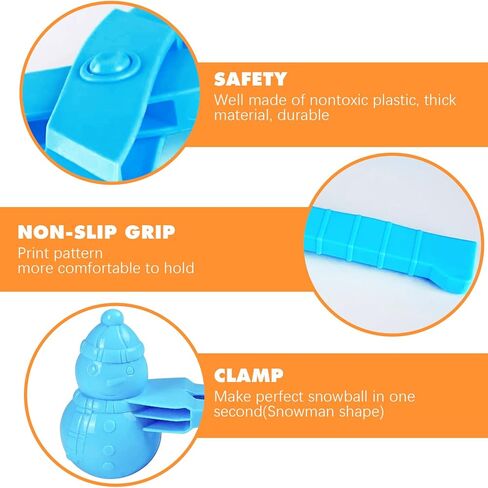 4 Pcs Snowball Maker for Kids, Snowball Clip, Perfect for Winter Toys and Games, Travel, Sandbox Toys for Kids Age 2-15, Gifts in Kuwait