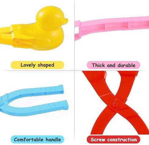 4 Pcs Snowball Maker for Kids, Snowball Clip, Perfect for Winter Toys and Games, Travel, Sandbox Toys for Kids Age 2-15, Gifts in Kuwait