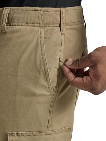 Lee Men's Performance Series Extreme Comfort Twill Straight Fit Cargo Pant, Oscar Khaki, 33W x 32L in Saudi Arabia