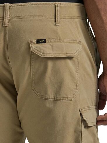 Lee Men's Performance Series Extreme Comfort Twill Straight Fit Cargo Pant, Oscar Khaki, 33W x 32L in Saudi Arabia