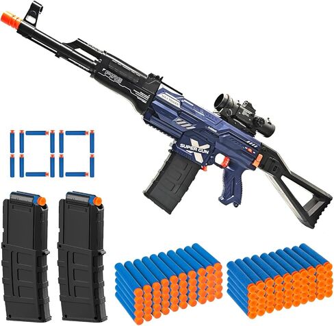 Automatic Toy Gun for nerf Guns Dart, Electric Sniper Toy Guns Soft Bullets Shoot Faster Burst Soft Bullets Toy Gun for Boys,Toy Foam Blasters Guns with 100 Toy Sniper Darts for Kids in Saudi Arabia