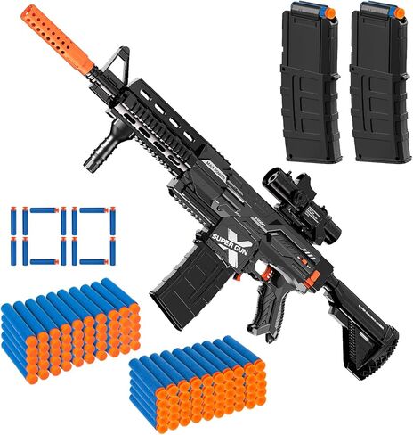 Automatic Toy Gun for nerf Guns Dart, Electric Sniper Toy Guns Soft Bullets Shoot Faster Burst Soft Bullets Toy Gun for Boys,Toy Foam Blasters Guns with 100 Toy Sniper Darts for Kids in Saudi Arabia