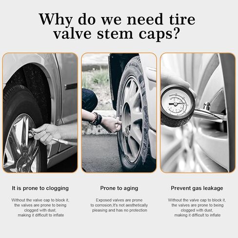 Tire Valve Stem Caps 4 Pack Compatible with BMW All Models | Premium Metal Car Accessories with 3 Color Stripe Design | 0.39" Inner | Diameter Universal Fit for Car SUV Truck Motorcycle in Saudi Arabia