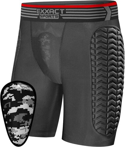 شورت البيسبول الرجالي الرياضي Exxact Sports مع كوب رياضي ناعم، شورت ضغط مبطن قابل للتنفس لكرة البيسبول اللينة in Saudi Arabia