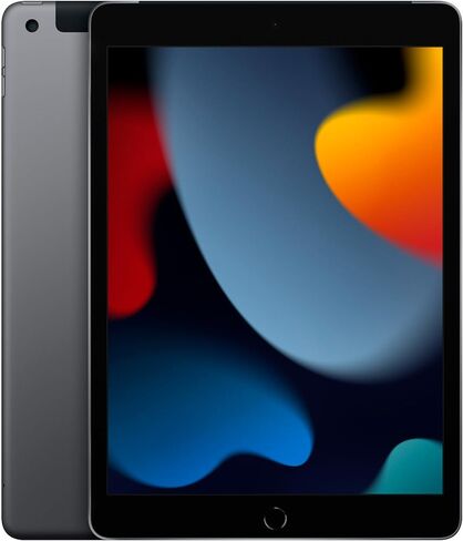 Apple 2021 iPad 9th Gen (10.2 بوصة، Wi-Fi + Cellular، 64 جيجابايت) رمادي فضائي (تم تجديد Premium) in Saudi Arabia