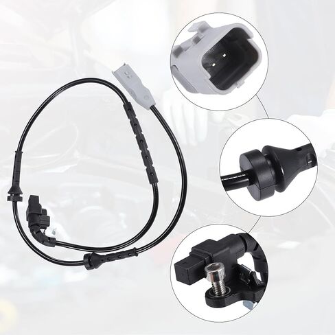 ACROPIX Rear Left Right ABS Wheel Speed Sensor Fit for Peugeot 3008 MPV - Pack of 1 Black in Saudi Arabia
