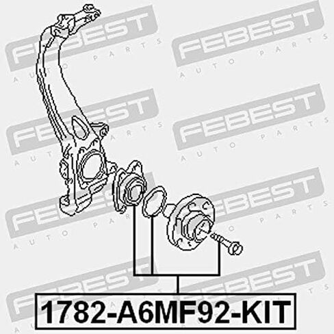 Front Wheel Hub Kit Febest 1782-A6MF92-KIT Oem 4E0498625B in Saudi Arabia