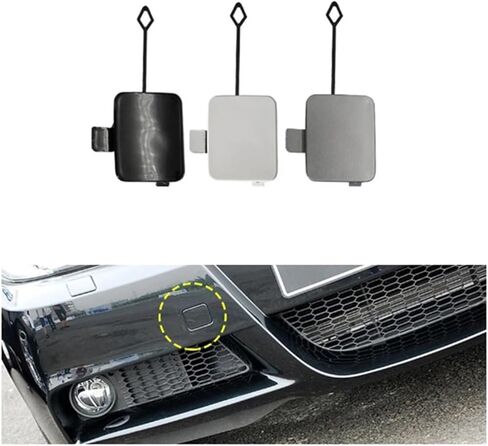 Car Front Bumper Tow Hook Eye Cover Cap Painted 51117167575 Car Accessories, Compatible for BMW 3 Series E90 2005-2008(White) in Saudi Arabia