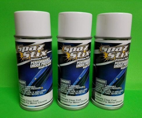 3X Spaz Stix Ultimate Clear Coat AEROSOL Paint 3.5OZ for Mirror Chrome SZX10909 in Saudi Arabia